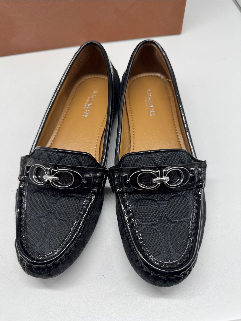 Coach Fortunata Black Loafers Size 5.5 - Picture 2 of 9